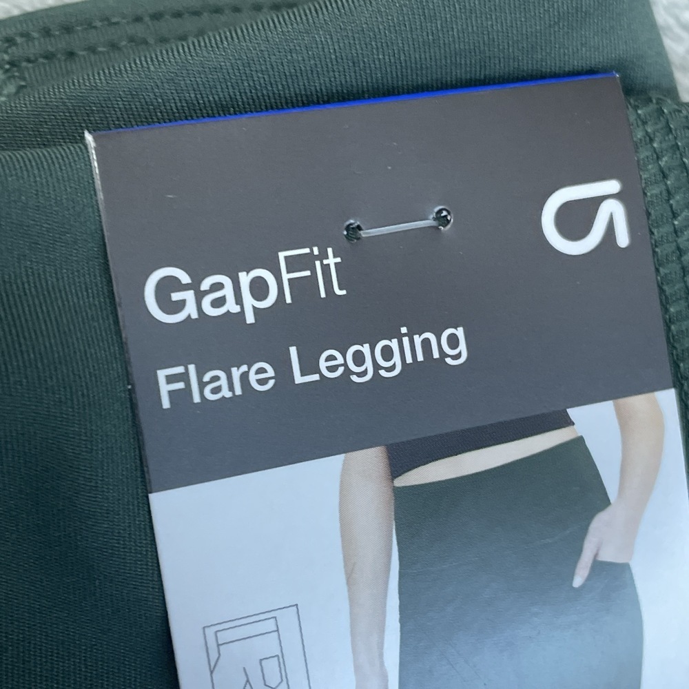 GapFit Women's L Flare Legging Green Polyester Blend e0623 - Picture 2 of 7